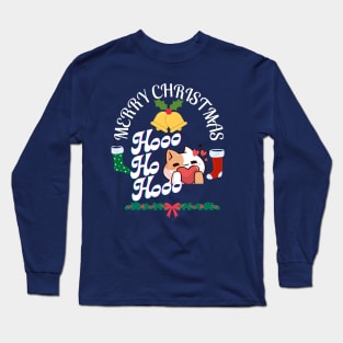 Merry Christmas HO HO HO Santa Cat Long Sleeve T-Shirt